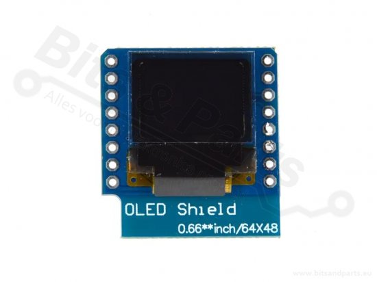 Display OLED 64x48/0,66inch I2C Shield WeMos D1 mini 